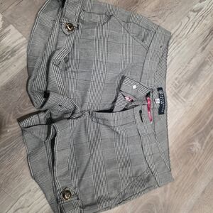 Boom Boom Jeans Black and White Plaid Women Shorts